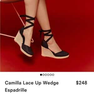 Never worn reformation wedge espadrilles, black, size 8.5